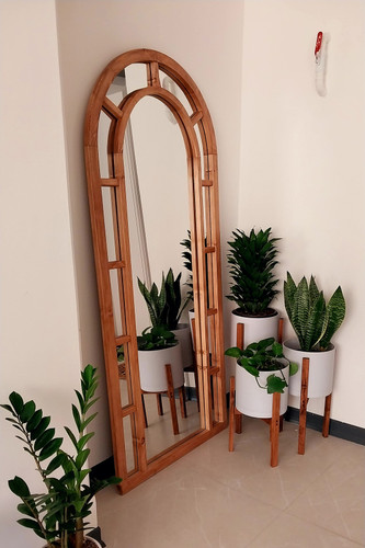 آینه چوبی طرح پنجره