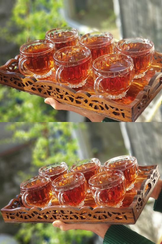 سینی چوبی تمام مشبک