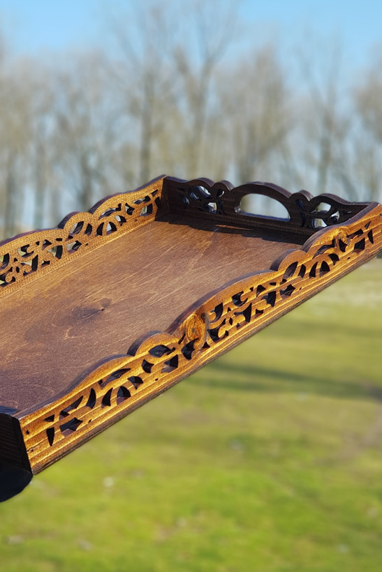 سینی چوبی تمام مشبک