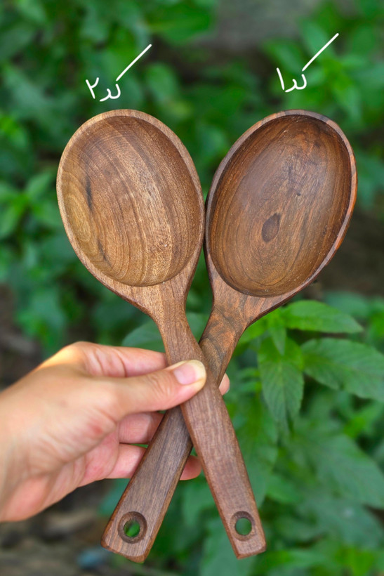 ملاقه چوبی گود